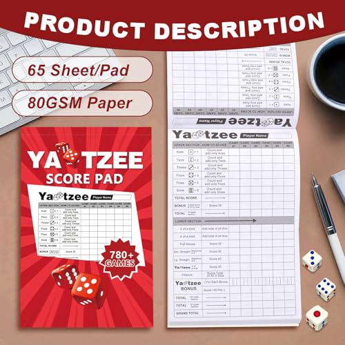 Yahtzee Score Pad - 6" x 9" Tear-Off Sheets, 130 Pages