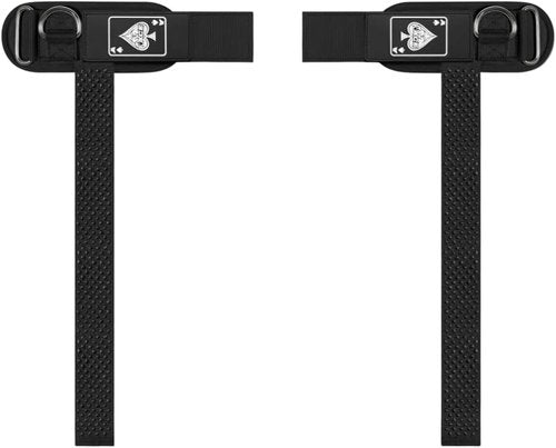 Ekkovision Weight Lifting Straps - Heavy Duty Cuffed D-Ring Wrist Support for Enhanced Grip | Black