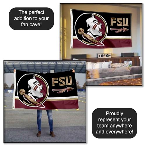 Florida State FSU Noles 3x5 College Flag Banner - Durable Polyester Tailgating & Wall Decor