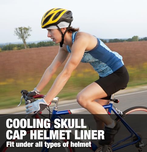 Cooling Skull Cap - Breathable Sweat-Wicking Under Helmet - White