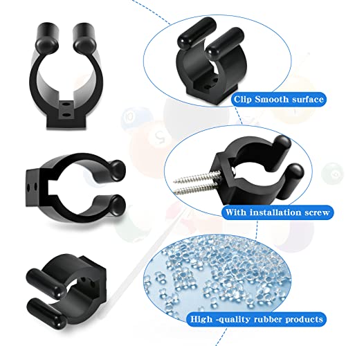 12 PCS Pool Cue Holder Clamps with Screws - Medium Size