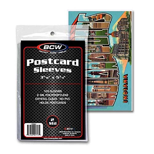 Archival Postcard Sleeves – 3.5x5 Clear Polypropylene – 100 Pack