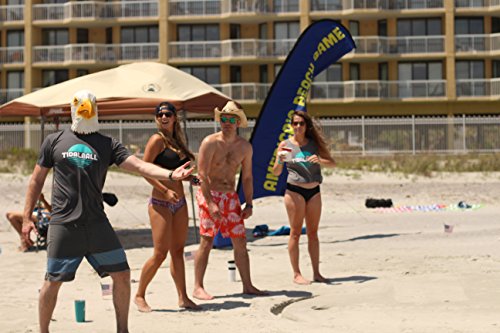 TidalBall Beach Game Set - Portable Sand Toss Game with 2 Koozies - 10in x 4in x 2.5in