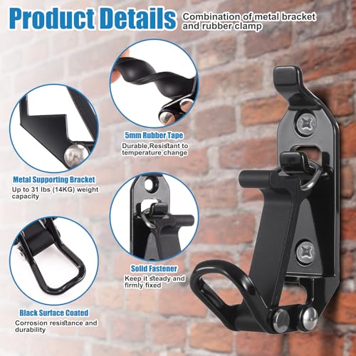 6 Pack Roof Rack Shovel Mount - Heavy-Duty Black Holder