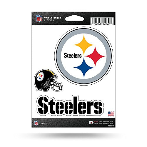 Pittsburgh Steelers Spirit Stickers - Triple Decal Sheet