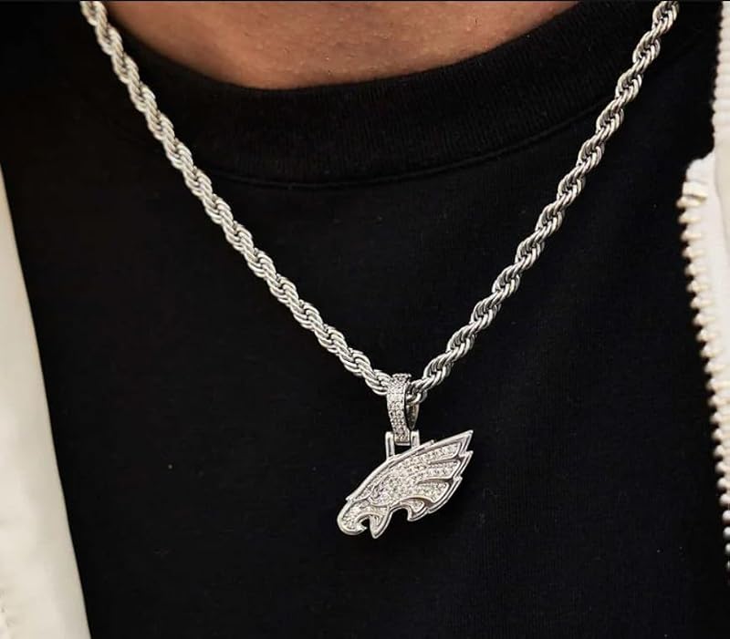 NFL Philadelphia Eagles Logo Pendant - Gold Plated Football Necklace