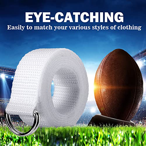 Seematn Web Football Belt 52 Inches Pants D Ring Belts for Men Women