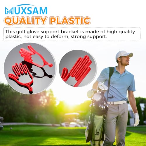 Golf Glove Stretcher & Dryer Hanger - Durable Glove Keeper Rack - Red