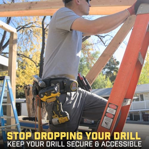 PinPal Pro | Universal Tool Holster - Gravity Locking Clip-On Tool Belt Holder for Drills, Impacts, and Other Tools