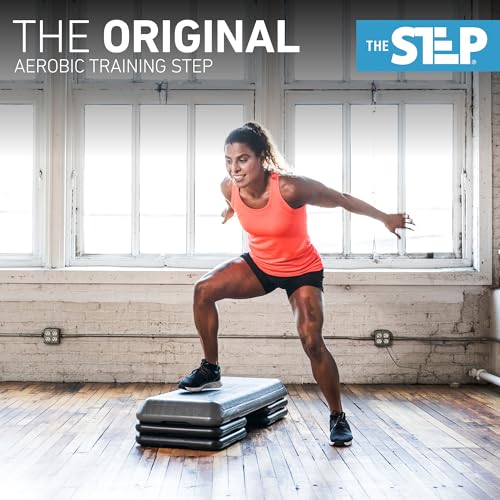 Aerobic Step Platform with 4 Stackable Risers - Grey