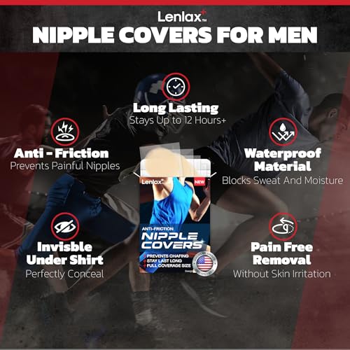 Men's Nipple Covers - Waterproof, Sweatproof Adhesive Tape