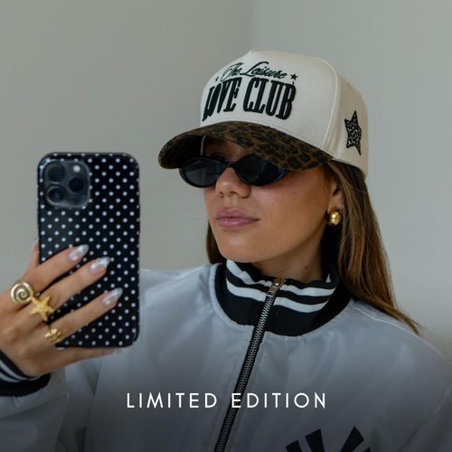 Vintage Fashion Trucker Hat | Men & Women | Trendy Cute Retro Red Caps for Country & Western | Camo Fur Cotton | Snapback (Love Club | Leopard)