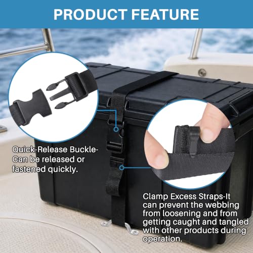 Battery Tie Down Straps with Quick Release - 1"×48" (2pcs)
