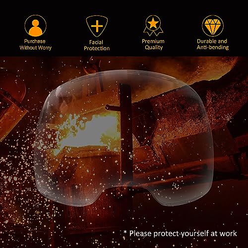 5Pack 0700000802 Clear Front Cover Lens,Replaceable ESAB Sentinel A50 Lens,3.94" x 2.36" Viewing Lens,Clear Polycarbonate Outer Lid Lens,Compatible with ESAB Sentinel A50 Welding Helmet 0700000800.