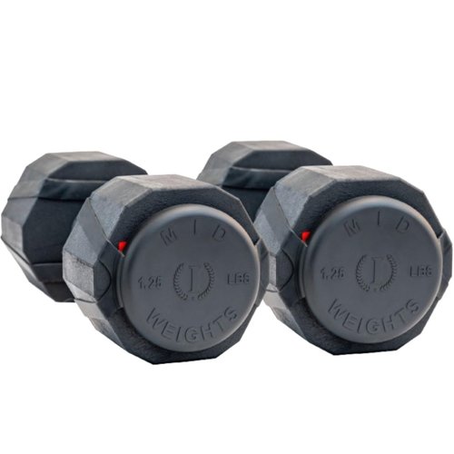 Mid Weights Silicone Microweights For Round or Hex Dumbbells, 1.25 lb. Add On Weight For Dumbbells, Fractional Weights To Add 1.25 or 2.5 lbs