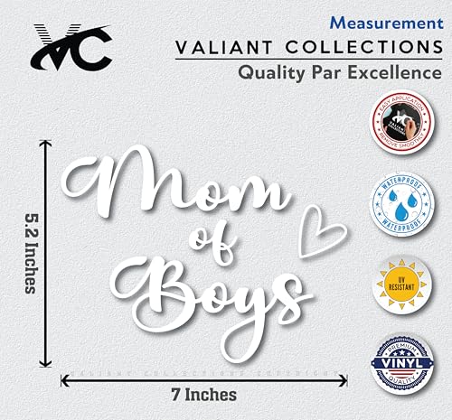 Mom of Boys Vinyl Sticker - Waterproof Decal for Car & Laptop