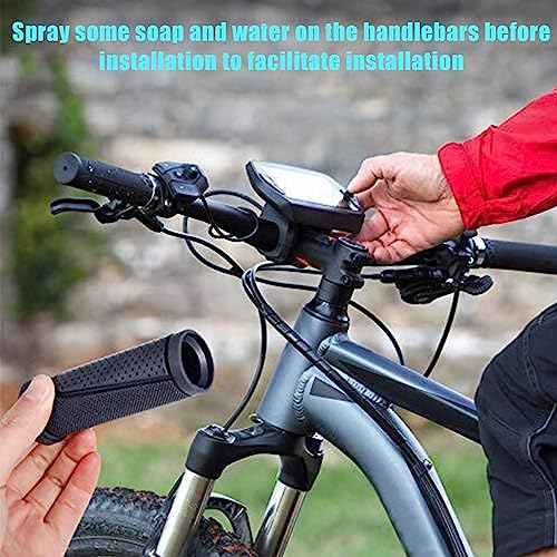 90mm Bike Handlebar Grips - Ergonomic Rubber for Comfort - Black