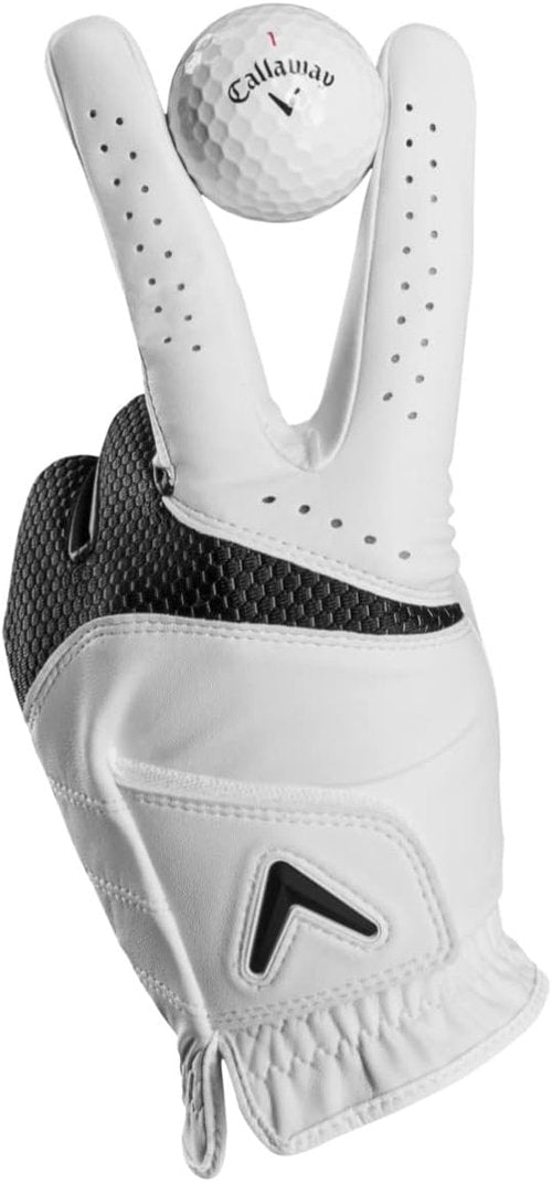 Callaway Golf Weather Spann Glove - 2-Pack White | Medium/Large Size for Ultimate Grip