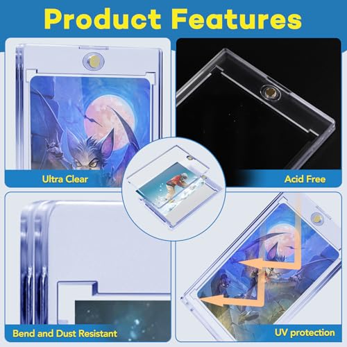 Magnetic Card Holders 20ct - 35pt UV Protection Display Case