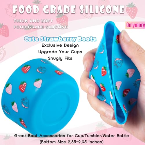 Silicone Bottom Protector Boot for Stanley Cup - Strawberry Pattern
