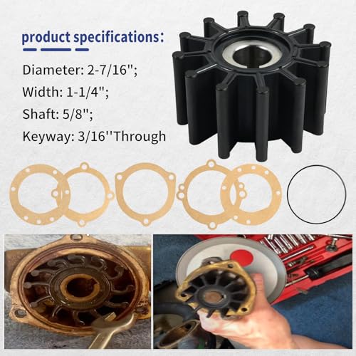 12 Blade Impeller Kit for Sherwood, Sierra, Yamaha Pumps - Compatible with G9901-G30-2B