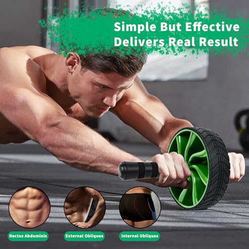 Ab Roller Wheel for Core Strength - Green Exercise Wheel