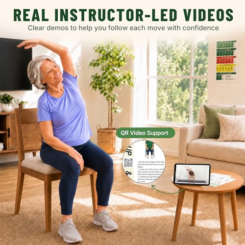 Chair Yoga & Tai Chi Workout Charts for Seniors - 30-Day Challenge