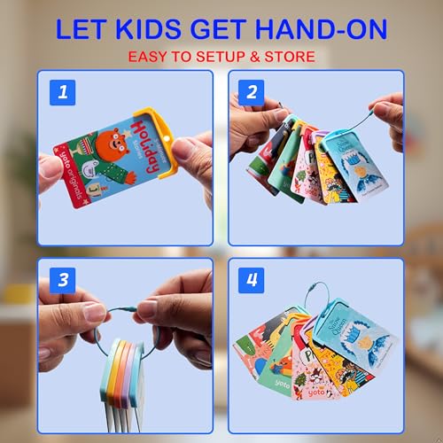 20Pcs Yoto Card Holder Set with Rings for Kids - Compatible with Yoto Mini & Player Cards
