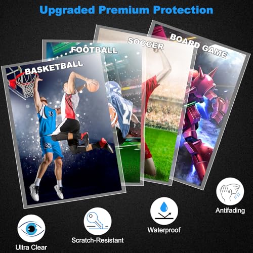 200 Pcs Clear Trading Card Sleeves - 66 x 91mm Penny Card Protectors