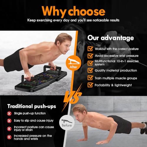 Push Up Board with 20 Accessories for Full Body Workout