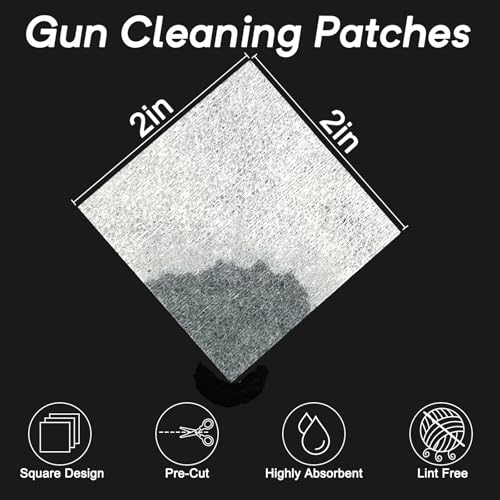 Gun Cleaning Kit: 300 Lint-Free Patches and 50 Pointed Swabs