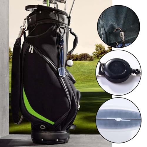 Golf Club Brush Cleaner Tools - 2 Pack with Carabiner - Black & Gray