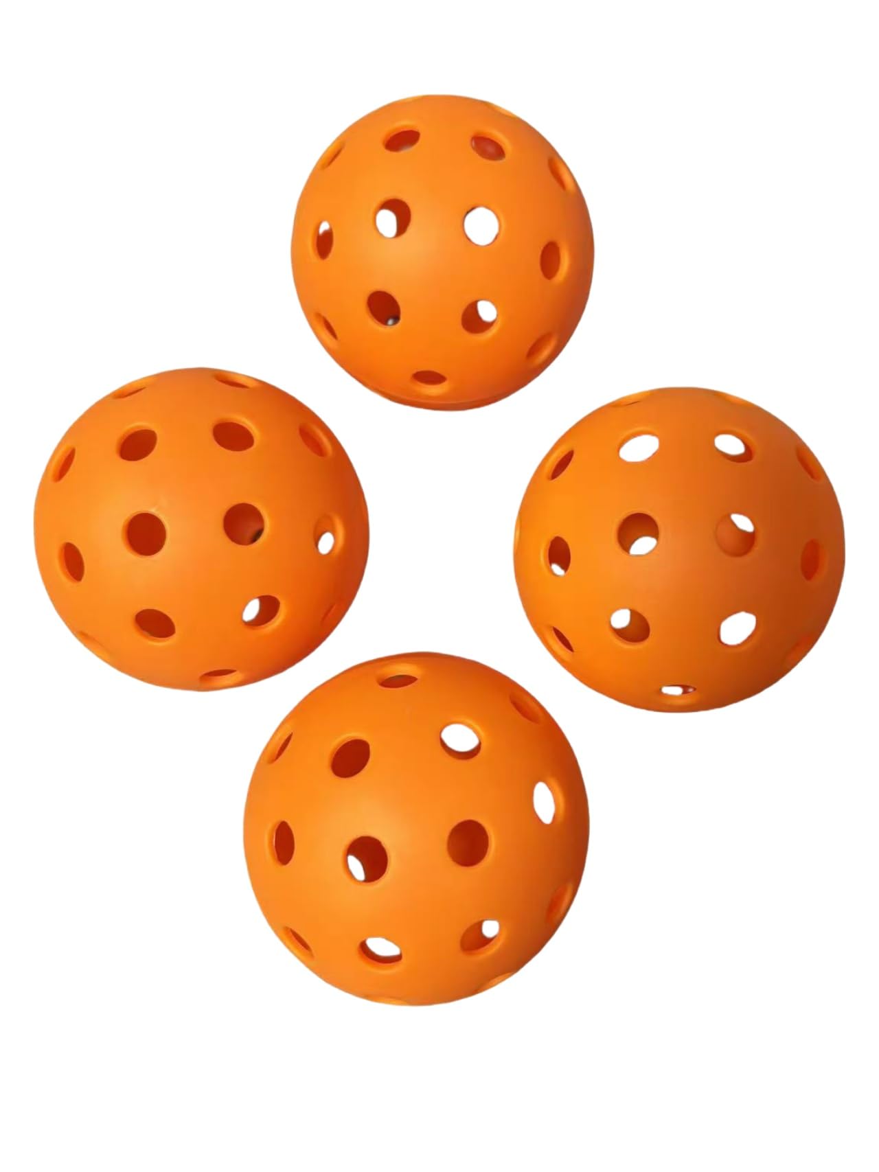VisnzvLux 4-Pack Orange X-40 Pickleball Balls 74mm Diameter 40 Holes Outdoor Pickleball Ball