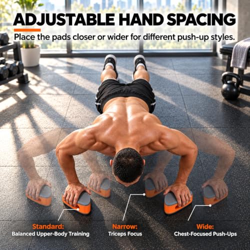 ApexMotion Push Up Handles for Floor - High-Density EVA Palm Pads (Pair)