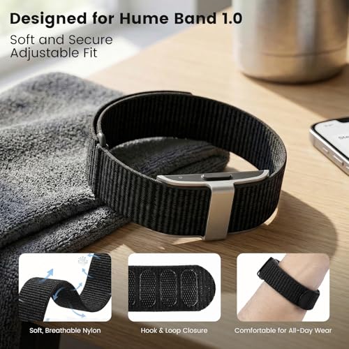 Hume Band Replacement Strap 1.0 - Nylon Loop Wristband - Black