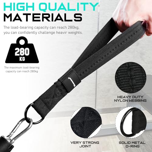 RENRANRING Tricep Rope Cable Attachment Handles for Gym, 13inch