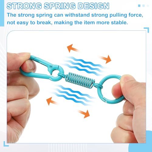 Quick Release Keychain Clips with O Rings - Red