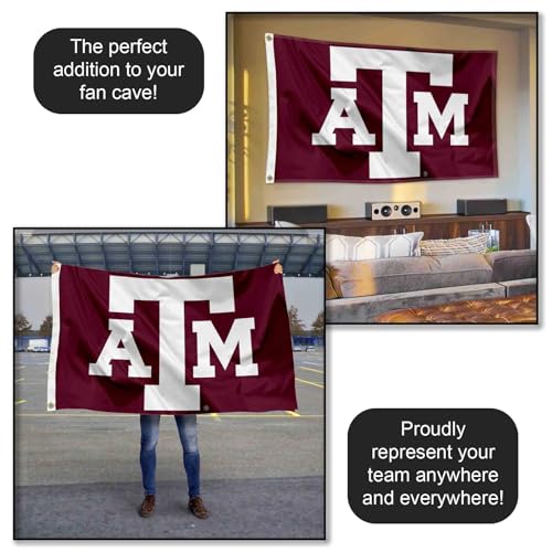 Texas A&M Aggies Large College Flag - 3'x5' Durable Polyester
