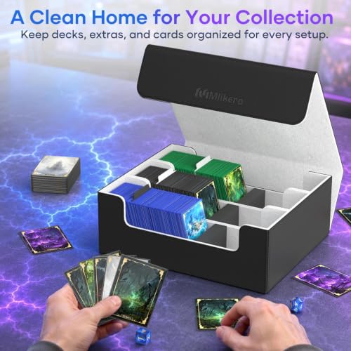 Bulk Trading Card Storage Box for 1800+ Cards with Magnetic Closure