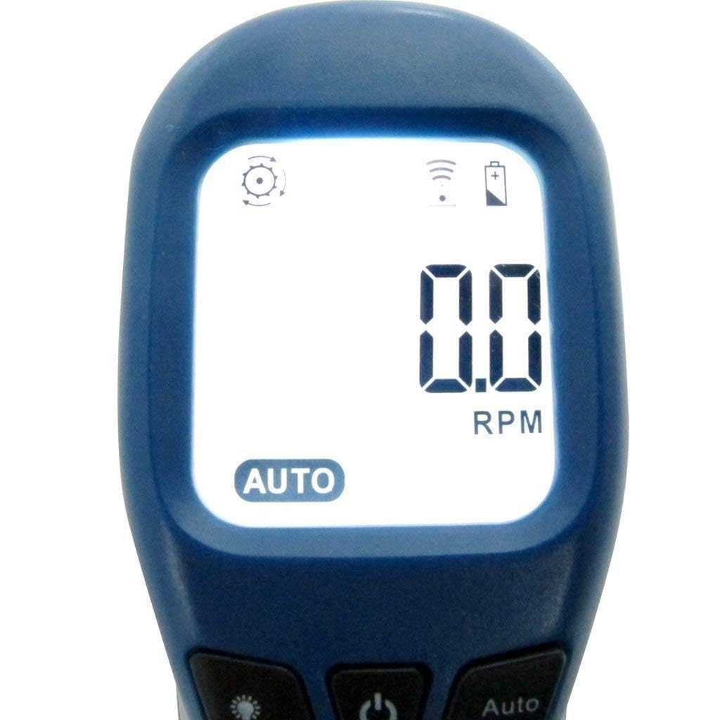 Skiennix Handheld Digital Laser Tachometer - Non-Contact RPM Meter with 10 Reflective Tapes | Measuring Range 2.5-99999 RPM