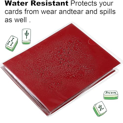 Clear Mahjong Card Holder and Scorecard Protector - Large Size, 2pcs