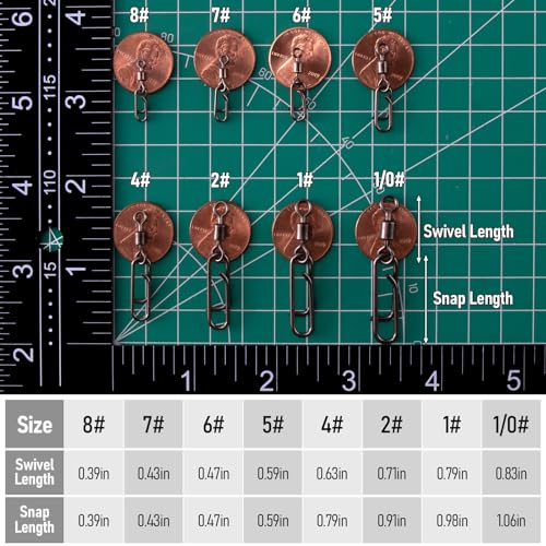 Fishing Clips with Swivels - 20 Pack 42LB Quick Change Connectors