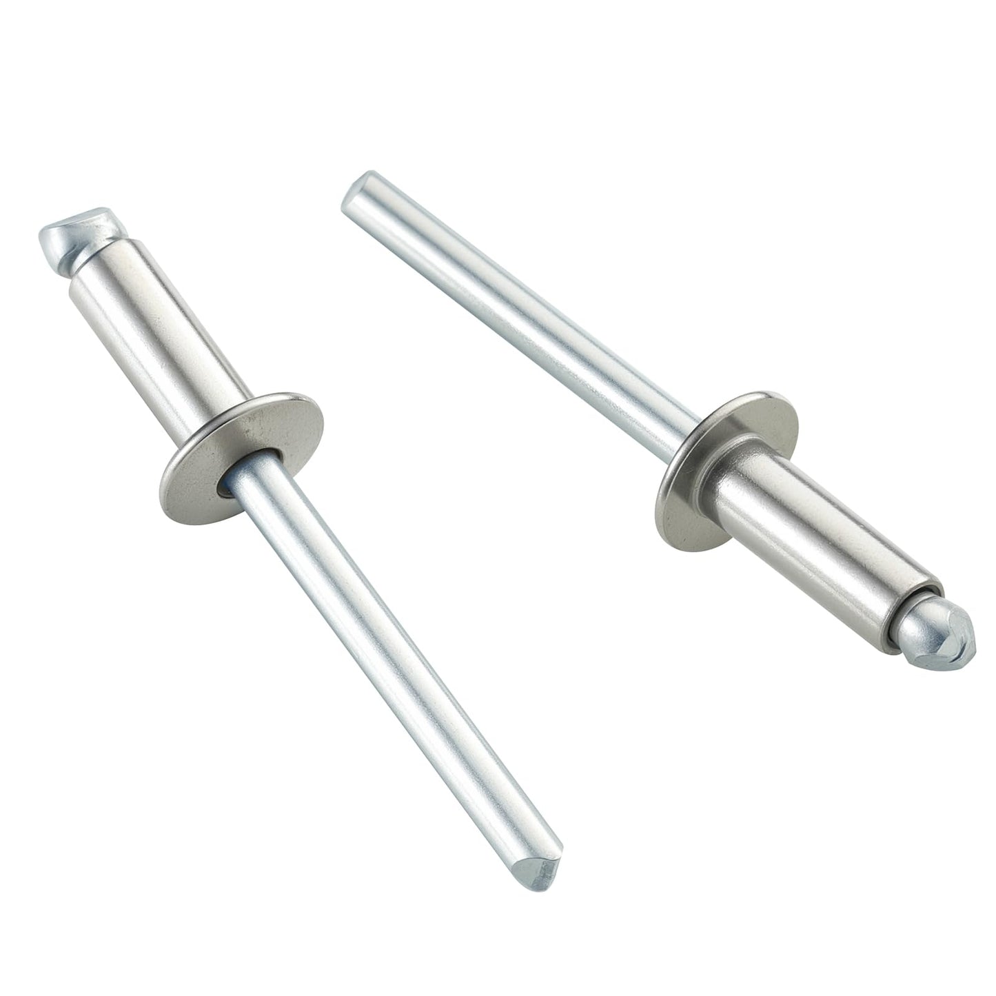 BNUOK 100pcs 3/16" x1/2" Stainless Blind Rivets,Pop Rivets,304 Stainless Steel Grip and Steel Mandrel, 4.8 x 12mm