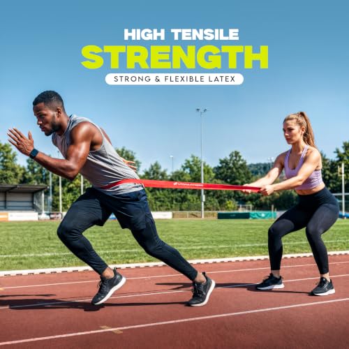 Utopia Fitness 5-Piece Resistance Bands Set for Full-Body Workout, Heavy Duty Latex, 8-125 lbs