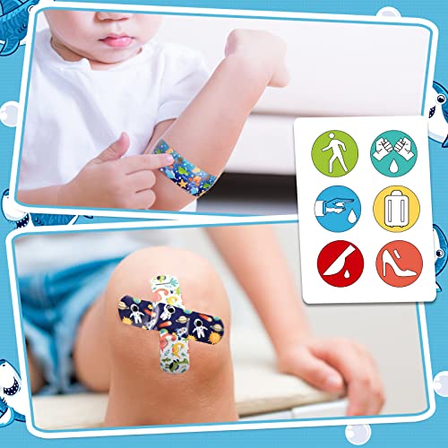 Nuanchu 120 Pcs Kids Cartoon Bandages - 6 Styles Waterproof & Breathable