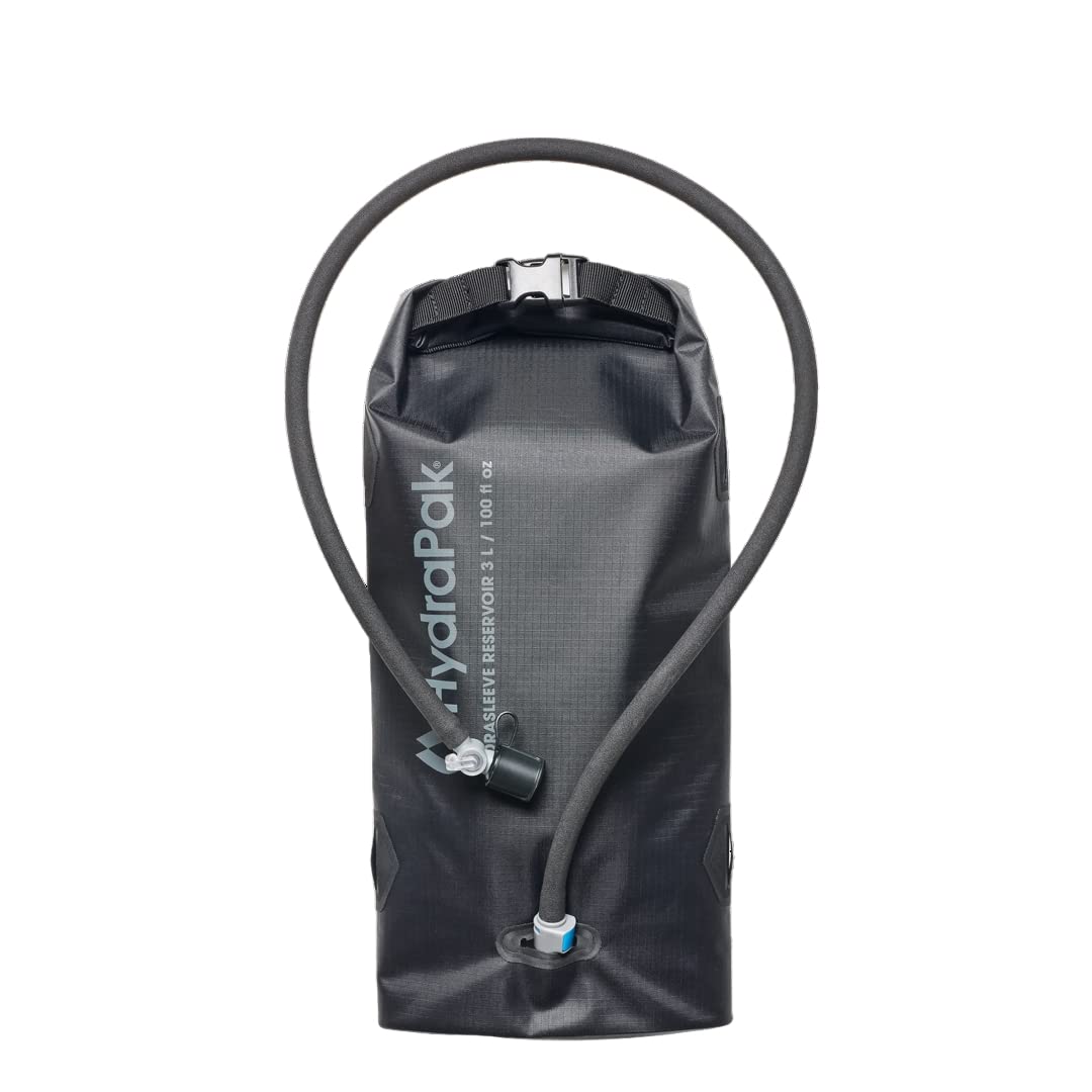 Hydrapak HydraSleeve - Insulated Sleeve with Shape-Shift Low-Profile Water Bladder/Reservoir for Hydration Backpacks, 3-Liter (100 oz.), High Flow Bite Valve, Safe & Reliable