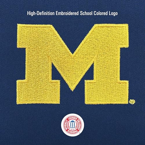 Michigan Wolverines Backpack with Padded 15-Inch Laptop Sleeve - Navy