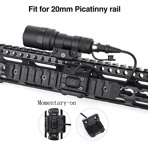 NOBUHIRO Tactical Modular Wire Remote Pressure Switch with Offset Light Mount for M300 M600, with SF Plug for M300 M600 Series Flashlights, Fit for 20mm Picatinny Rail (SF)