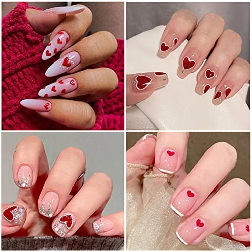 8 Sheets Valentine's Day Nail Art Stickers - Colorful Designs