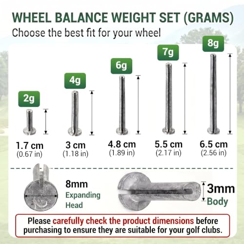 ElaraBerry 50-Piece Thin Golf Club Shaft Weights Set for Swing Weight Adjustment
